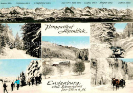 72726605 Endenburg Berggasthof Alpenblick Alpenpanorama Pferdeschlitten Endenbur - Sonstige & Ohne Zuordnung