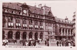 75 - PARIS - La Gare Saint Lazare - La Cour De Rome - Métro Parisien, Gares