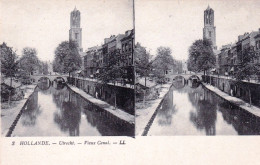 Nederland - UTRECHT - Vieux Canal - UTRECHT - Oud Kanaal - Carte Stereoscopique - Utrecht