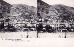 48 - Lozere - Les Gorges Du Tarn - Vue De Sainte Enimie  -   Carte Stereoscopique - Gorges Du Tarn