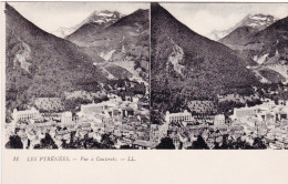 65 - Hautes Pyrenees - Vue A CAUTERETS -  Carte Stereoscopique  - Cauterets