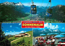 72725820 Garmisch-Partenkirchen Aussichts Restaurant Sonnenalm Seilbahn Terrasse - Garmisch-Partenkirchen