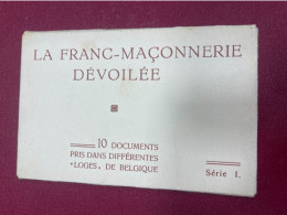 Franc - Maçonnerie .anti Franc Maçonnerie . Le Franc-maconnerie Dévoilée . 10 Documents Pris Dans Différentes Loges Belg - Giudaismo
