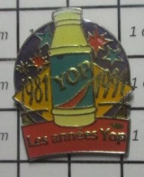 912b Pin's Pins / Beau Et Rare / ALIMENTATION / YAOURT LES ANNEES YOP 1981 1991 - Alimentación