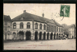 CPA Longny, L`Hotel De Ville Et Les Halles  - Autres & Non Classés