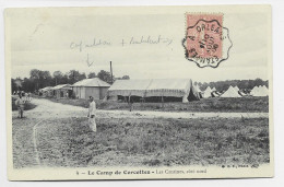 SEMEUSE 10C LIGNEE AU RECTO CARTE LA CAMP DE CERCOTTES LES CANTINES + CONVOYEUR ETAMPES A ORLEANS - Railway Post