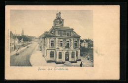 AK Crailsheim, Wilhelmstrasse Mit Postamt  - Crailsheim