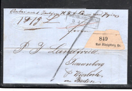 1863 , " KÖNIGSBERG " Ostpreussen , Paket-Begleit-Bf. Mit Paket-Zettel  #207 - Briefe U. Dokumente
