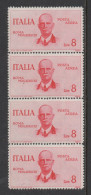 Regno 1934 - PA Roma-Mogadiscio 8 L.- Striscia Di 4 Nuovi Gomma Integra - MNH** - Correo Aéreo