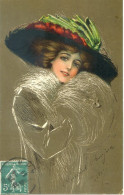 Illustrateur à Identifier - Belle Femme Au Chapeau - 1900-1949