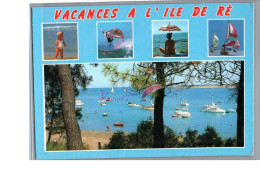 ILE DE RE 17 - Vacance Sur L'Ile Enfant Planche à Voile Parasol Plage Bateau De Plaisance - Ile De Ré