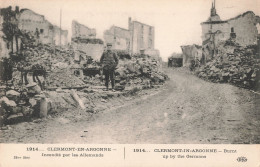 55 Clermont En Argonne Incendié Par Les Allemands CPA Ruines Grande Guerre 1914 1918 - Clermont En Argonne