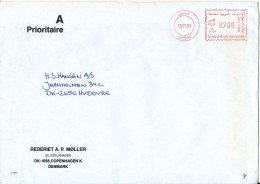 U.A.E. Dubai Cover With Red Meter Cancel 13-11-2001 Sent To Denmark - Dubai