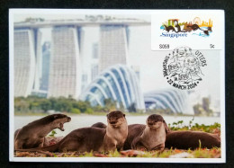 Singapore Otters 2024 Fauna Wildlife Otter Mammals (ATM Machine Label Maxicard) - Singapur (1959-...)