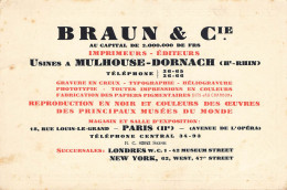 D9411 Publicité BRAUN & CIE Usine A Mulhouse Dornach - Altri & Non Classificati