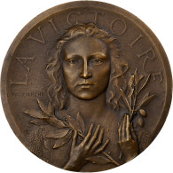 France, Médaille, La Victoire, 1919, Bronze, Patriarche, SPL - Andere & Zonder Classificatie