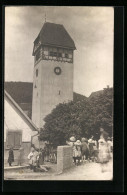 Foto-AK Tailfingen, Kindergruppe Und Fuhrwerk Vor Der Kirche  - Sonstige & Ohne Zuordnung