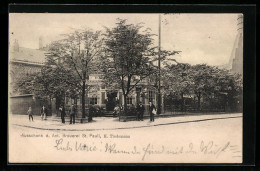 AK Hamburg-St.Pauli, Gasthaus Ausschank Der Actien Brauerei Von H. Tiedemann  - Mitte