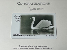 Mint USA UNITED STATES America Prepaid Telecard Phonecard, STS Swan, Set Of 1 Mint Card With Greeting Card - Other & Unclassified