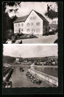 AK Gundelsheim, Blick Auf Gasthof Württemberger Hof, Blick Auf Den Neckar  - Autres & Non Classés