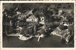 12011047 Faulensee Fliegeraufnahme Gasthaus Pension Zum Adler Faulensee - Sonstige & Ohne Zuordnung