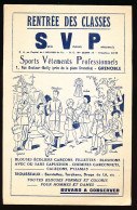 Buvard 13,9 X 21,6 Sports Vêtements Professionnels   Rentrée Des Classes Grenoble Isère - Textile & Vestimentaire