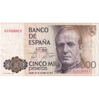 Espagne, 5000 Pesetas, 1979-10-23, TTB - [ 4] 1975-…: Juan Carlos I.