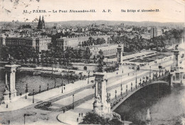 75-PARIS LE PONT ALEXANDRE III-N°5147-E/0003 - Sonstige & Ohne Zuordnung