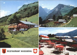 12006477 Braunwald GL Bergrestaurant Nussbuehl Terrasse Alpenpanorama Braunwald  - Autres & Non Classés