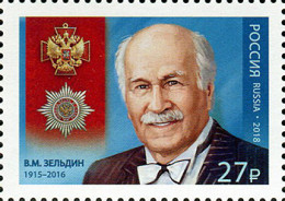 RUSSIA - 2018 -  STAMP MNH ** - Vladimir Zeldin (1915−2016), Actor - Unused Stamps