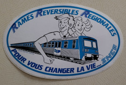 Autocollant Vintage SNCF Rames Reversibles Régionales - Pegatinas