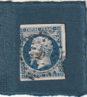 ///   FRANCE /// N° 14 Bleu 20cts  Bleu Foncé Losange D - 1853-1860 Napoléon III.