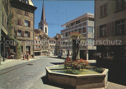 12001287 Altstaetten SG Postplatz Mit Kirche Und Brunnen Altstaetten - Sonstige & Ohne Zuordnung