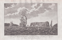 A View Of The Pierced Island A Remarkable Rock In The Gulf Of St. Lawrence, Two Leages Southward Of Gaspee Bay - Estampes & Gravures