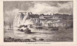 Ansicht Von Quebec Mit Dem Lorenzstrom - Quebec St. Lawrence River / Canada Kanada / Amerika North America - Estampes & Gravures