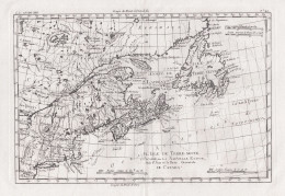 L'Isle De Terre-Neuve L'Acadie, On La Nouvelle Ecosse, L'Isle St. Jean Et La Partie Orientale Du Canada - Cana - Prenten & Gravure