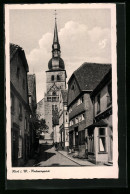 AK Werl I. W., Krämergasse Mit Kirchenblick  - Werl