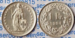 Schweiz - Switzerland 1 Franken Silber-Münze 1964   (r1313 - Otros & Sin Clasificación