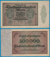 Reichsbanknote - 500.000 500000 Mark 1923 Ros. 87c Pick 88 VF    (18808 - Other & Unclassified