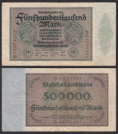 Reichsbanknote - 500000 500.000 Mark 1923 Ros. 87b  VF Pick 88a  (19663 - Otros & Sin Clasificación