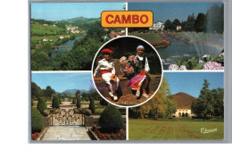 CAMBO LES BAINS 64 - L'Arnaga Et Les Jardins Vue Sur La Nive Multi Vue - Cambo-les-Bains