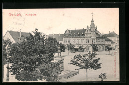 AK Groitzsch, Blick Auf Den Marktplatz  - Other & Unclassified