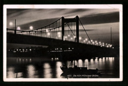 AK Köln, Köln-Mülheimer Brücke Bei Beleuchtung  - Köln