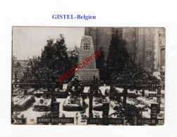GISTEL-Cimetiere-Tombes-Monument-CARTE PHOTO Allemande-GUERRE 14-18-1 WK-MILITARIA- - Soldatenfriedhöfen