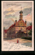 Lithographie Kempten, Ansicht Vom Rathaus  - Kempten