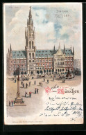 Lithographie München, Das Neue Rathaus  - München