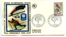 FDC Des Xèmes Jeux Olympiques D\'Hiver De Grenoble 1968  Olympic Games  Inauguration Des Jeux Olympiques 06 Février 1968 - 1960-1969