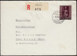 Liechtenstein R-Brief 1959 Schaan - Stade EF Mi.388   (23262 - Otros - Europa