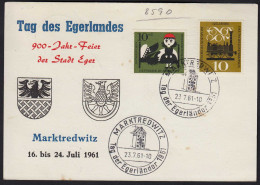 Marktredwitz Sonderkarte 1961 SST Tag Des Egerlands  (23435 - Autres & Non Classés