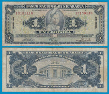 Nikaragua - Nicaragua 1 Cordobas 1960 Pick 99c F/VF (3/4)  (18685 - Otros – América